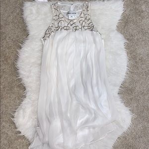 Lovely White and Gold Summer Dress